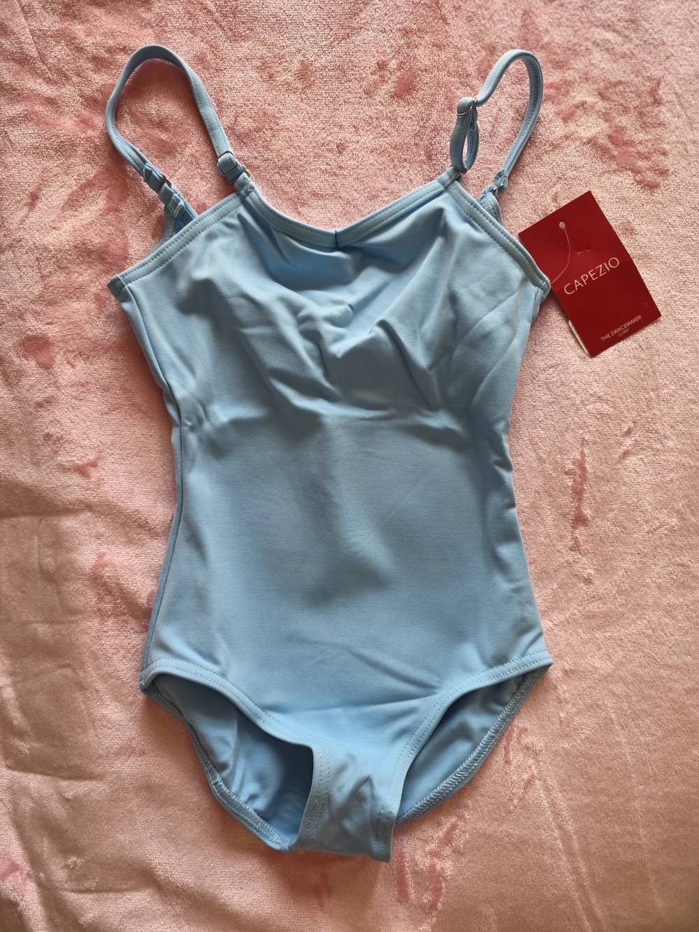 Capezio Girls Light Blue Adjustable-Strap One-Piece Leotard